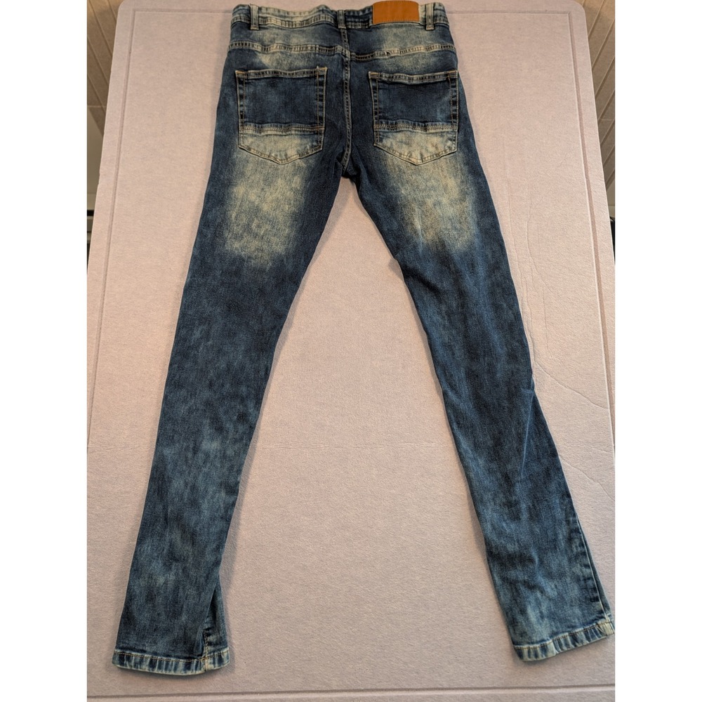 ARKETYPE Jeans Men 34x34 Blue Distressed Acid Wash Ripped Denim Excellent - Picture 4 of 7
